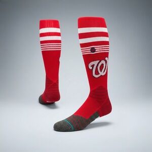 Stance MLB Washington Nationals Diamond Pro OTC Baseball Socks Mens Large NWT